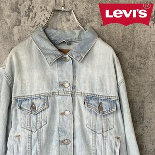 リーバイス(Levi's)のLevi's デニムジャケット　ジージャン　レディース　L ライトブルーデニム(Gジャン/デニムジャケット)