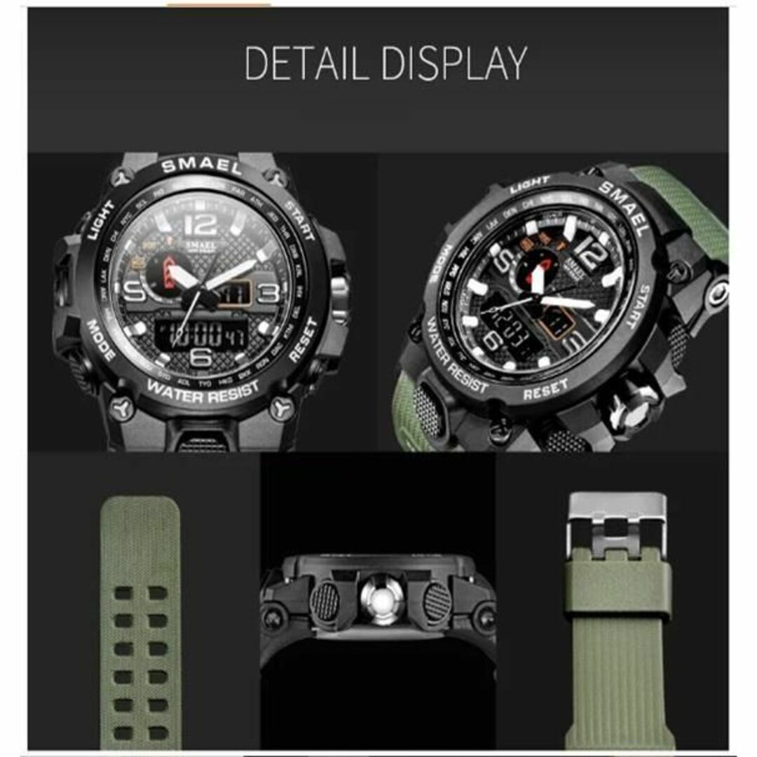 ■新品！■ ダイバーズウォッチ　濃カーキバンド メンズ レディース 腕時計 メンズの時計(腕時計(デジタル))の商品写真