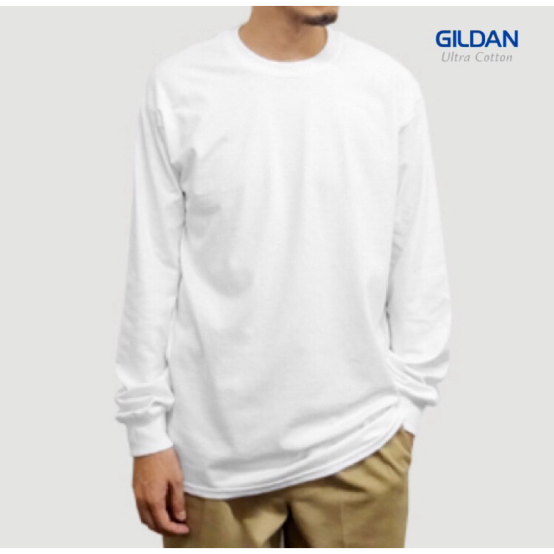 GILDAN(ギルタン)のGILDAN ギルダン 6.0oz ウルトラコットン 無地長袖 Tシャツ　L メンズのトップス(Tシャツ/カットソー(七分/長袖))の商品写真