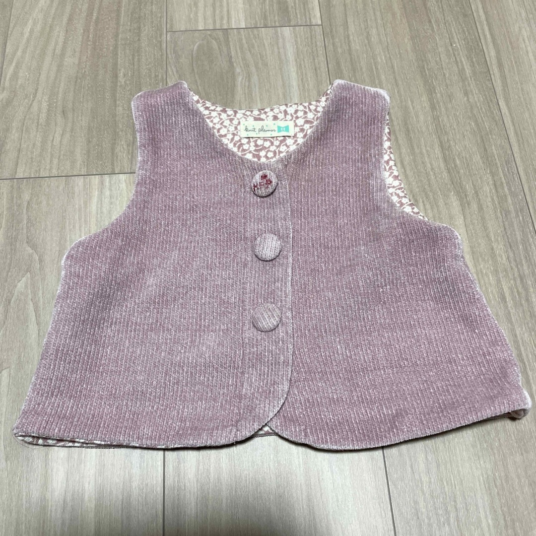 KP(ニットプランナー)の【knit planner】ベスト　ピンク　90 キッズ/ベビー/マタニティのキッズ服女の子用(90cm~)(その他)の商品写真