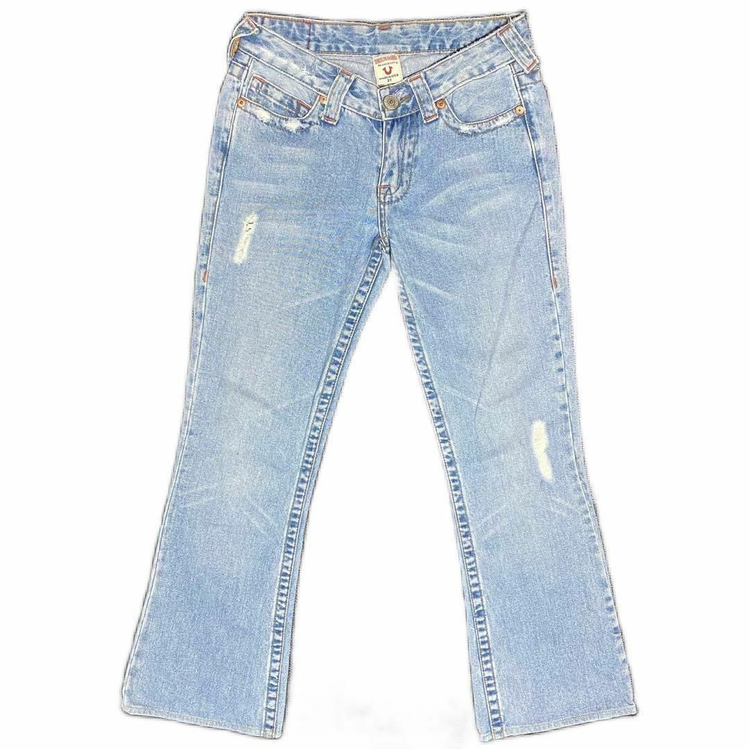 True Religion(トゥルーレリジョン)のvintage TRUE RELIGION 刺繍 デニム USA製 サイズ27 レディースのパンツ(デニム/ジーンズ)の商品写真