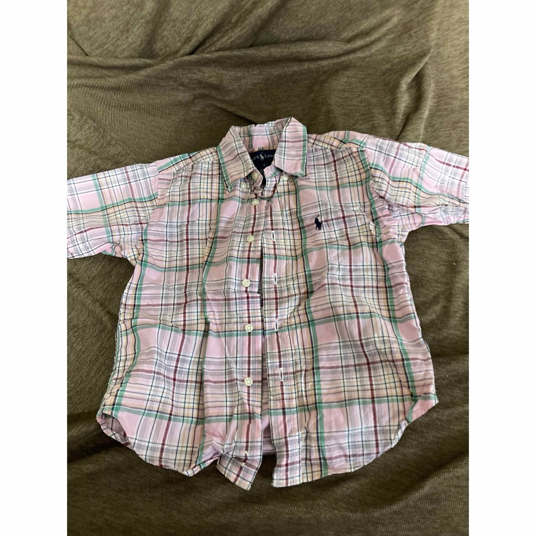 Ralph Lauren(ラルフローレン)のラルフローレン　チェックシャツ　4T 100 110くらい キッズ/ベビー/マタニティのキッズ服男の子用(90cm~)(ブラウス)の商品写真