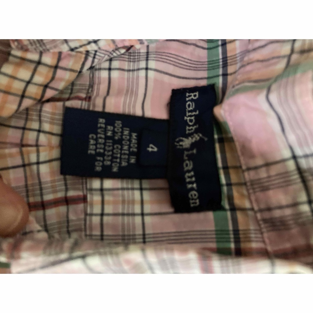 Ralph Lauren(ラルフローレン)のラルフローレン　チェックシャツ　4T 100 110くらい キッズ/ベビー/マタニティのキッズ服男の子用(90cm~)(ブラウス)の商品写真