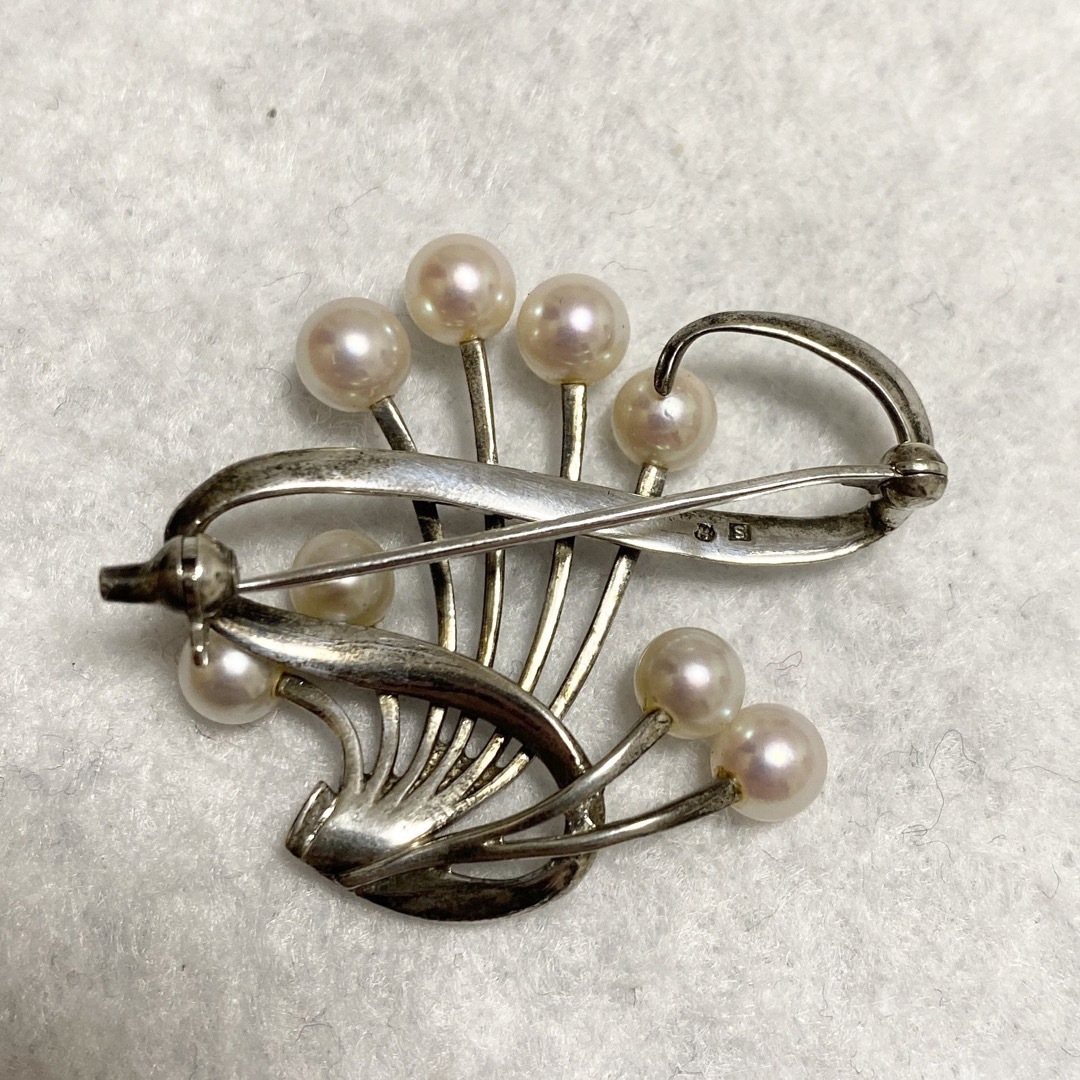 MIKIMOTO(ミキモト)のMIKIMOTO silver925 パールブローチ　真珠 レディースのアクセサリー(ブローチ/コサージュ)の商品写真