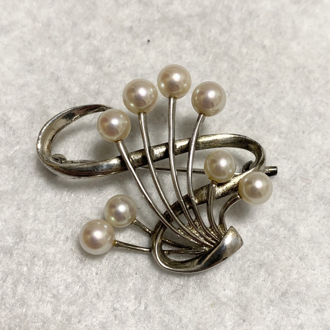 MIKIMOTO(ミキモト)のMIKIMOTO silver925 パールブローチ　真珠 レディースのアクセサリー(ブローチ/コサージュ)の商品写真