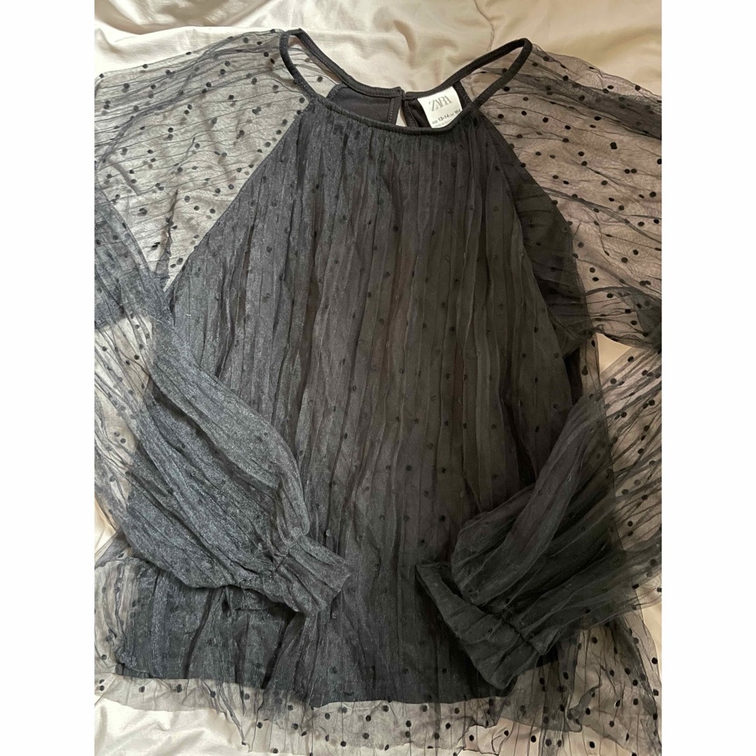 ZARA KIDS(ザラキッズ)のZARAkids ドット柄シースルートップス レディースのトップス(その他)の商品写真