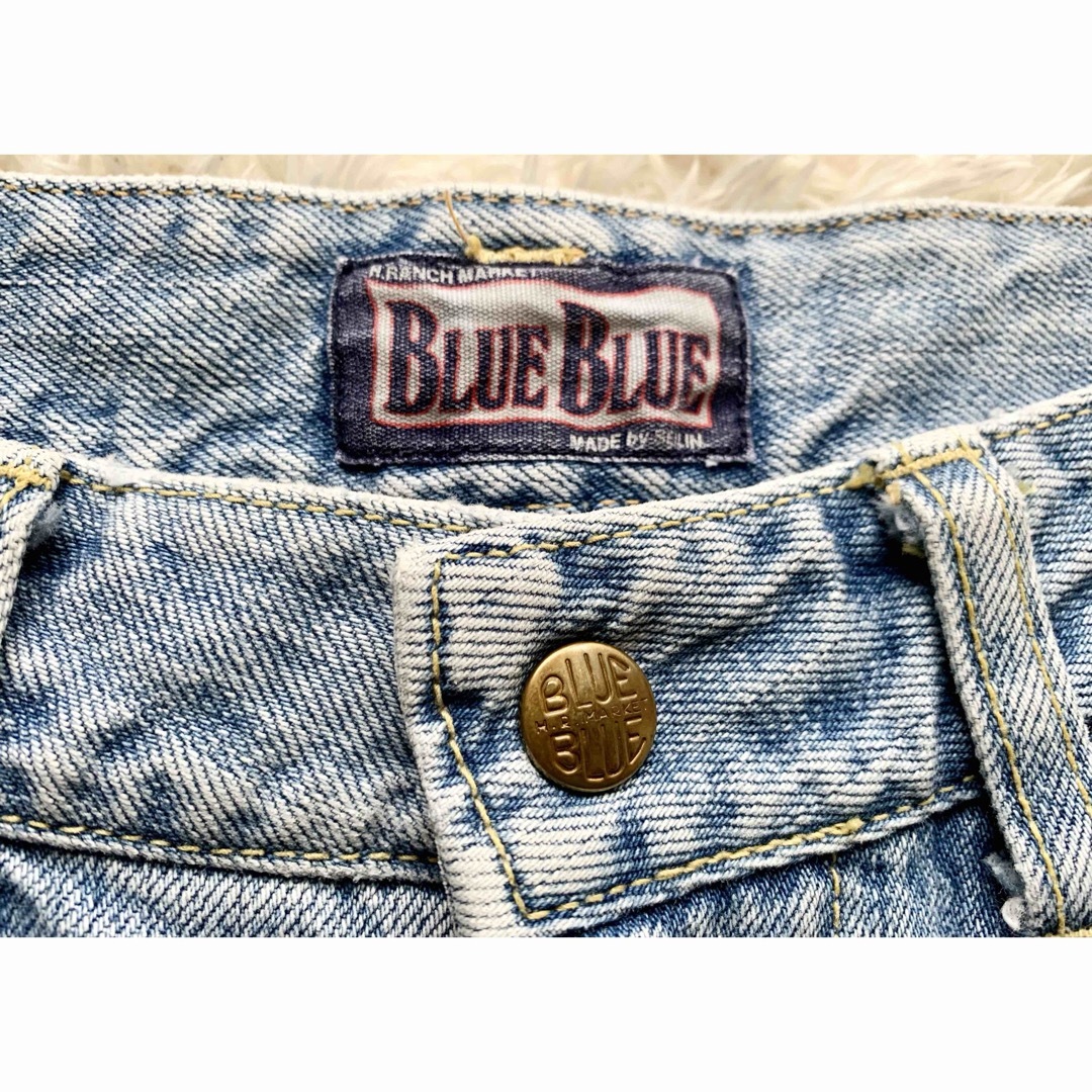 BLUE BLUE(ブルーブルー)のブルーブルー　BLUE BLUE デニム　ダメージ　ショートパンツ メンズのパンツ(ショートパンツ)の商品写真