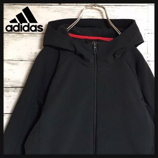 アディダス(adidas)の【人気定番】アディダス　袖ロゴ入りブルゾン　裏起毛　ブラック　B159(ブルゾン)