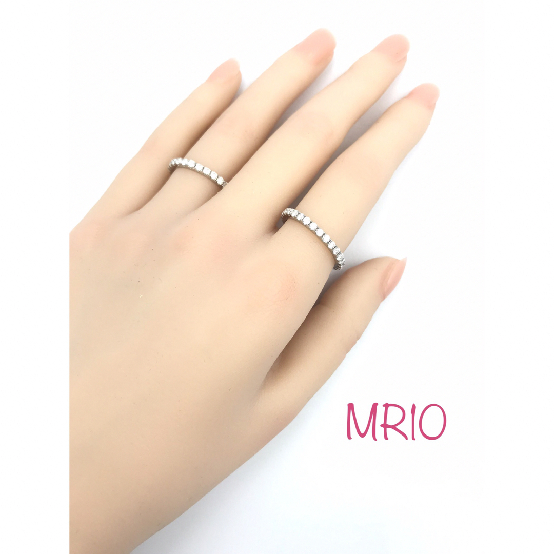 MR10／ 7号2㎜　フルエタニティ モアサナイト リング ♡ シルバー925 レディースのアクセサリー(リング(指輪))の商品写真