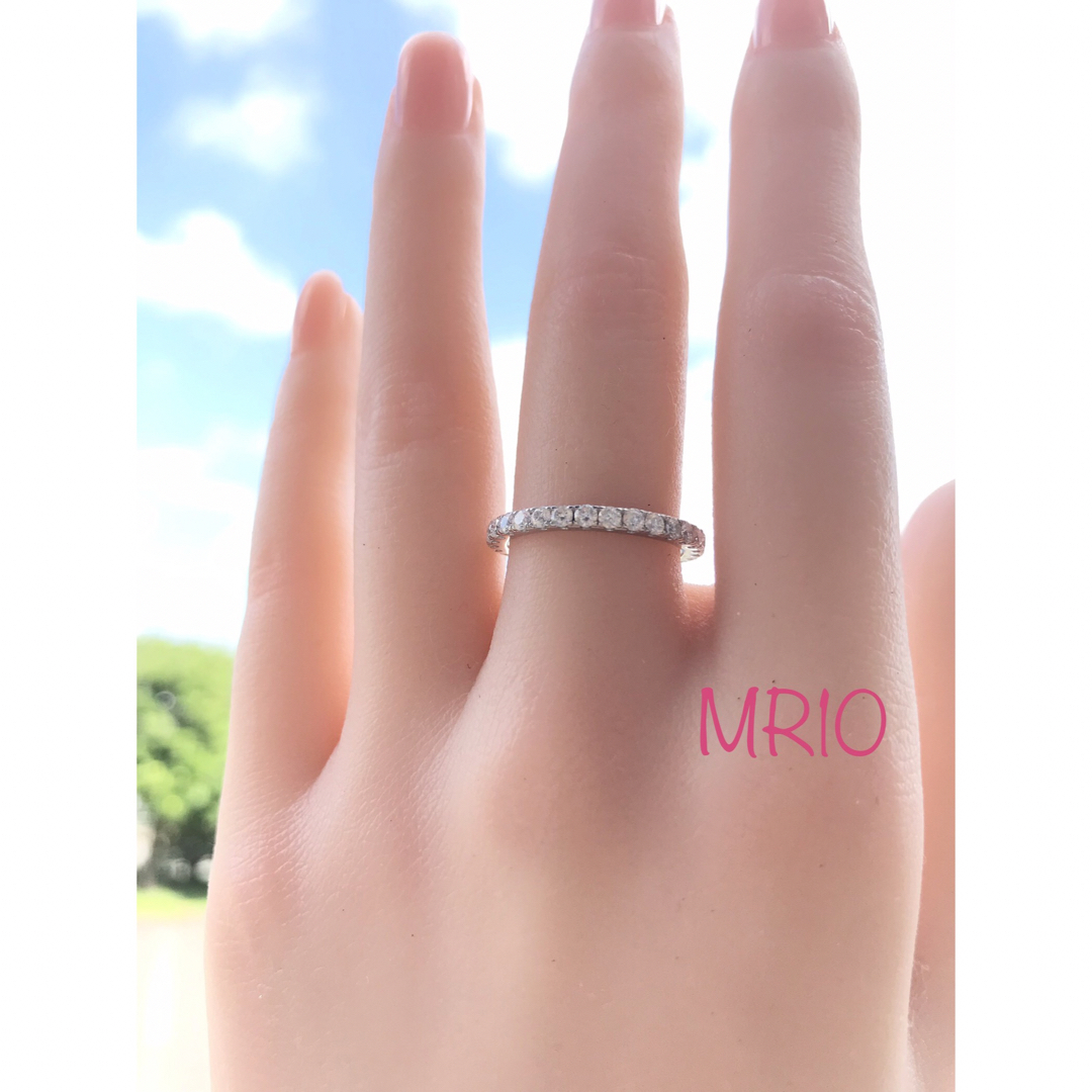 MR10／ 7号2㎜　フルエタニティ モアサナイト リング ♡ シルバー925 レディースのアクセサリー(リング(指輪))の商品写真