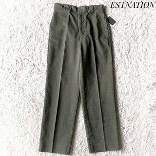 エストネーション(ESTNATION)の【エストネーション】チノストレートパンツ 36 カーキ タグ付き 未使用品(カジュアルパンツ)