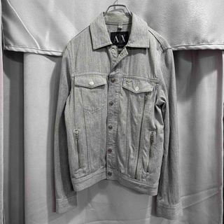 ARMANI EXCHANGE zip up denim jacket