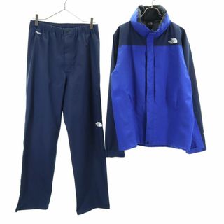 ザノースフェイス(THE NORTH FACE)のザノースフェイス NP11700 ゴアテックス アウトドア レインジャケット 上下 セットアップ L ブルー系 THE NORTH FACE ナイロン メンズ 古着 【240306】(レインコート)