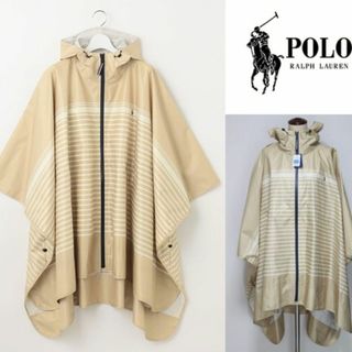 ポロラルフローレン(POLO RALPH LAUREN)の新品【ポロラルフローレン】透湿撥水 ボーダーレインポンチョ レインコート M-L(レインコート)