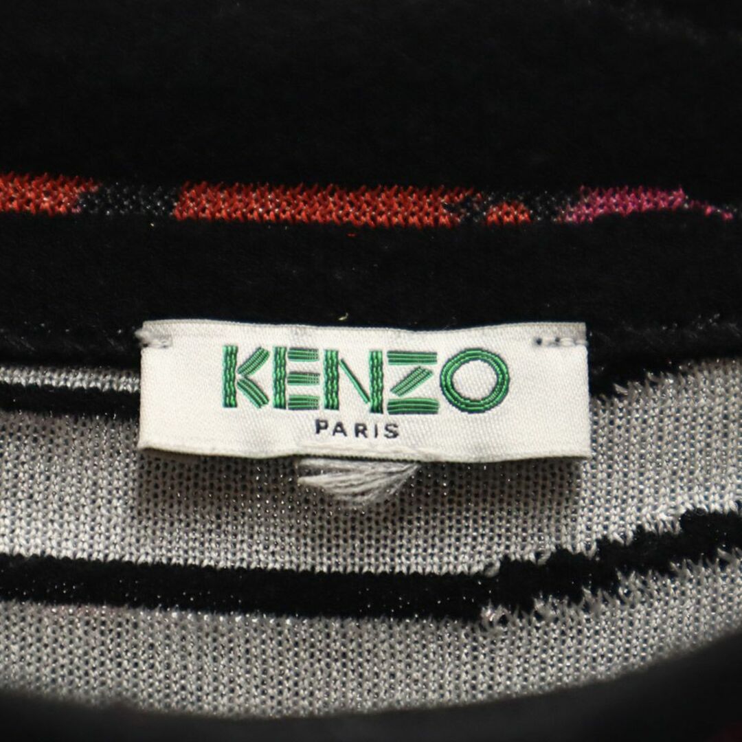 KENZO(ケンゾー)のケンゾー 総柄 半袖 ワンピース ブラック系 KENZO レディース 古着 【240306】 レディースのワンピース(その他)の商品写真