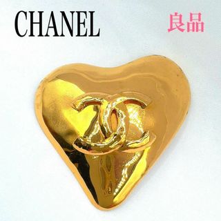 シャネル(CHANEL)のCHANEL シャネル ヴィンテージ ブローチ ココマーク ハート ゴールド(ブローチ/コサージュ)