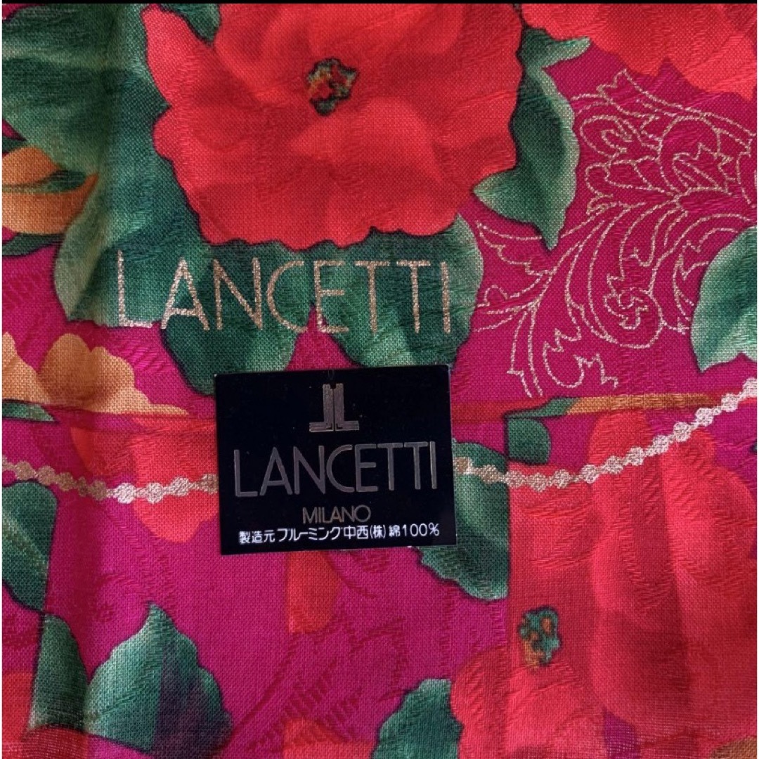 LANCETTI(ランチェッティ)のLANCETT 大判ハンカチ   ランチェッティ スカーフ◦お膝掛けに レディースのファッション小物(ハンカチ)の商品写真