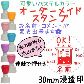 【プリン】先生スタンプ・名前はんこ-オーダーメイド-連続浸透印(はんこ)