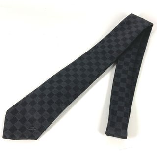 ルイヴィトン(LOUIS VUITTON)のルイヴィトン LOUIS VUITTON ネクタイ・ダミエ クラシック 8CM M78752 ネクタイ シルク ブラック 美品(その他)