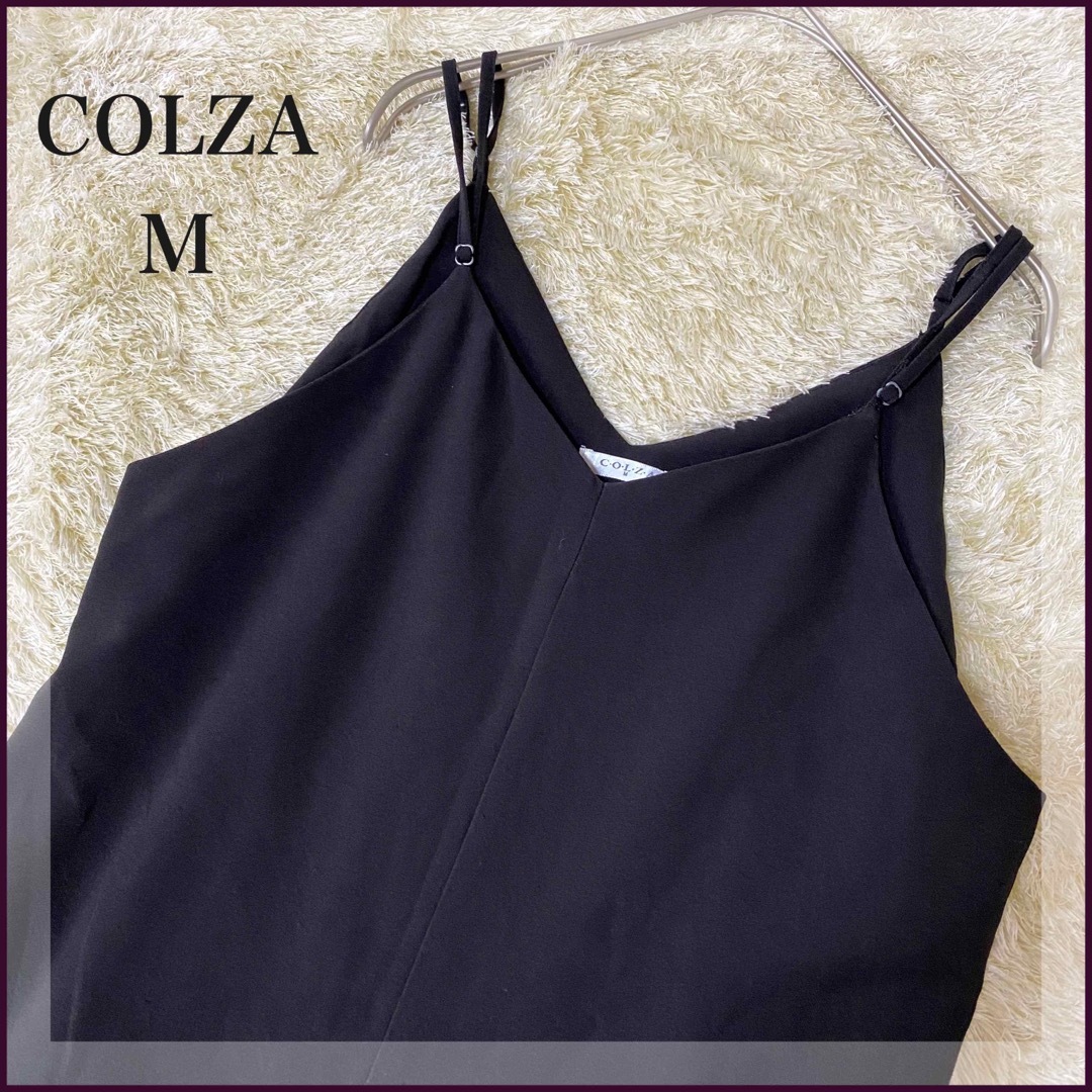 COLZA(コルザ)のCOLZA オールインワン サロペット ブラック M レディース ワイドパンツ レディースのパンツ(サロペット/オーバーオール)の商品写真