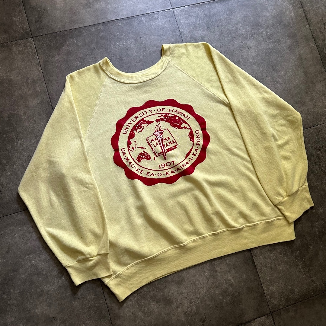 大量入荷 - WALKER BASSETT 80s カレッジロゴ バセットウォーカー トップス