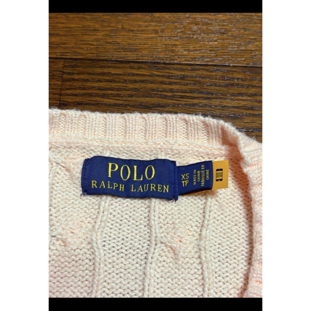 Ralph Lauren(ラルフローレン)の【希少カラー ソフトピンク】 ラルフローレン ケーブル ニット セーター1814 メンズのトップス(ニット/セーター)の商品写真