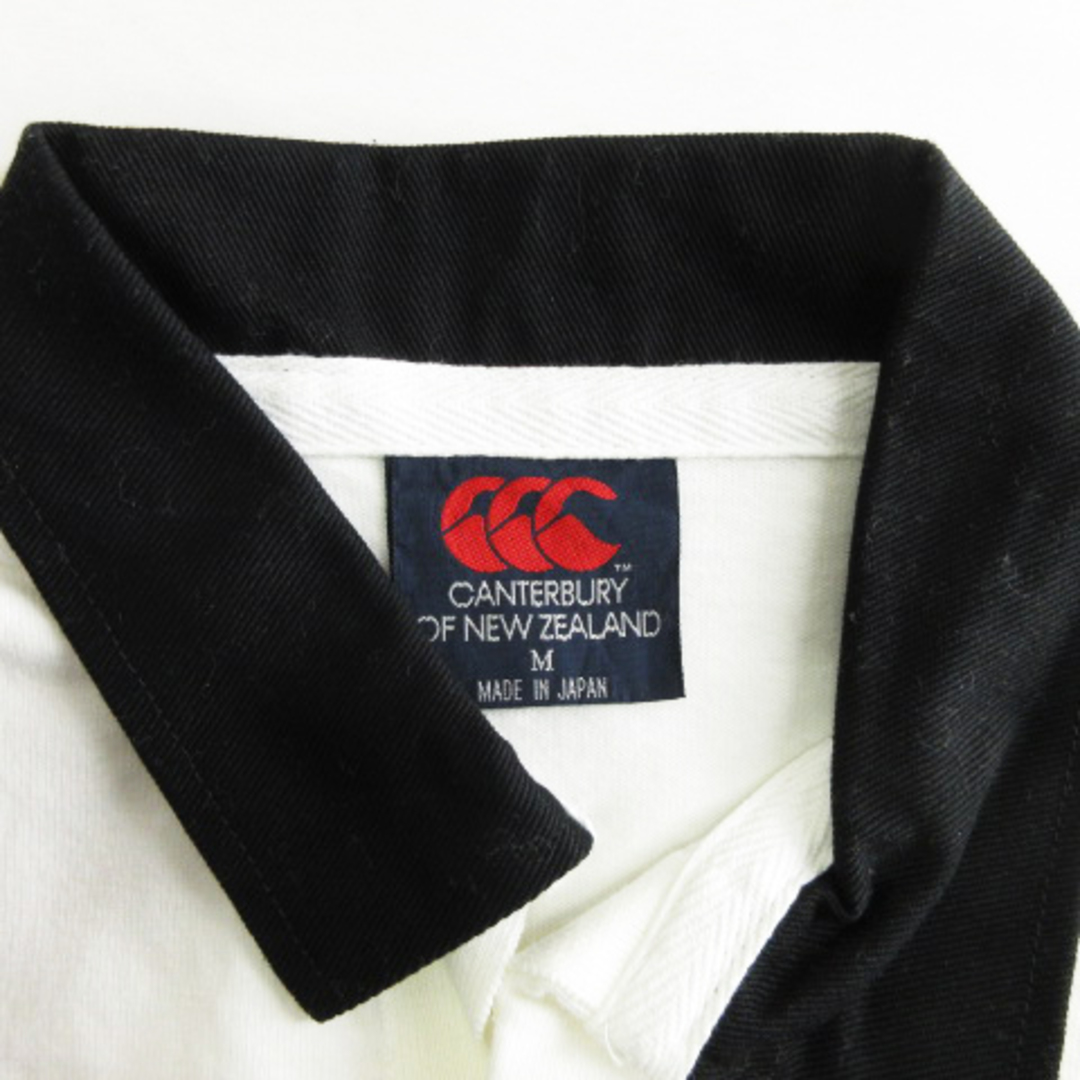 CANTERBURY(カンタベリー)のカンタベリー ラガーシャツ ポロ 半袖 刺繍 コットン 白 M ■SM1 メンズ メンズのトップス(ポロシャツ)の商品写真