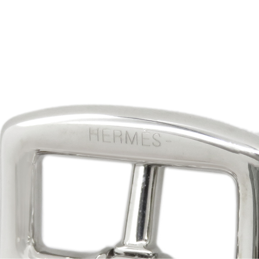 Hermes(エルメス)のエルメス HERMES ブレスレット リヴァル カヴァル メドール キャンバス ヴォーバレニア パラディウムプレーテッド カプシーヌ×シルバー T2 シルバー金具 マルチカラー  C刻印(2018年製) 【箱】【中古】 レディースのアクセサリー(ブレスレット/バングル)の商品写真