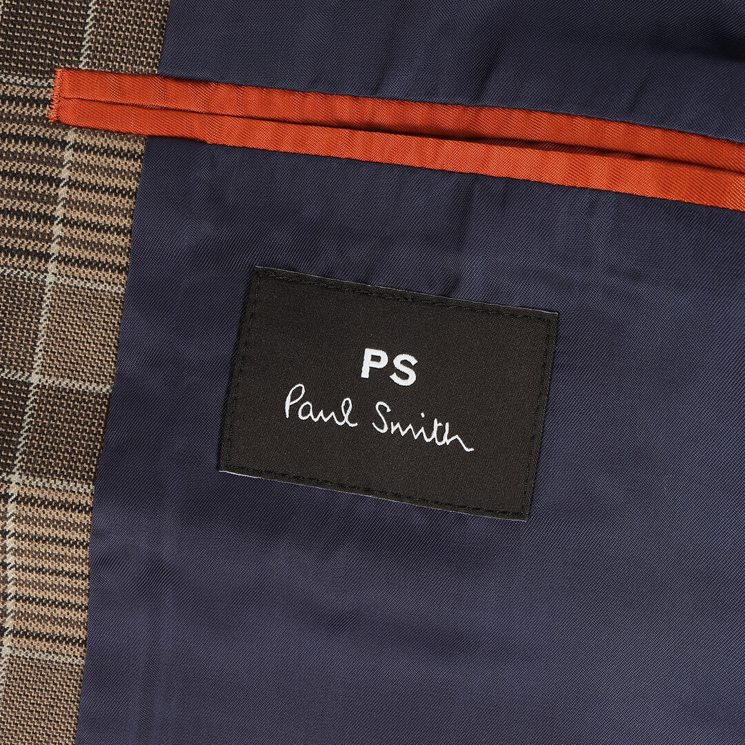 Paul Smith(ポールスミス)のPaul Smith ポールスミス ジャケット サイズ:XL ガンクラブチェック コットン 2B テーラードジャケット 212109 1781SU ベージュ ブラウン アウター ブレザー 上着【メンズ】【中古】 メンズのジャケット/アウター(テーラードジャケット)の商品写真