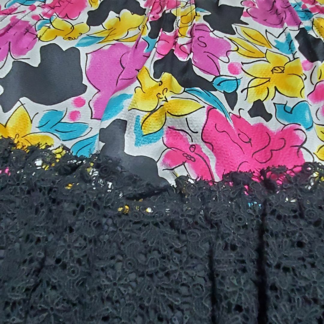 JILLSTUART(ジルスチュアート)のJILL STUART ジル スチュアート 花柄 レース スカート ウエストゴム レディースのスカート(ひざ丈スカート)の商品写真