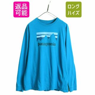 パタゴニア(patagonia)の16年製 パタゴニア プリント 長袖 Tシャツ メンズ M Patagonia アウトドア ロンT プリントT ロゴT クルーネック フィッツロイ グラフィック(Tシャツ/カットソー(七分/長袖))