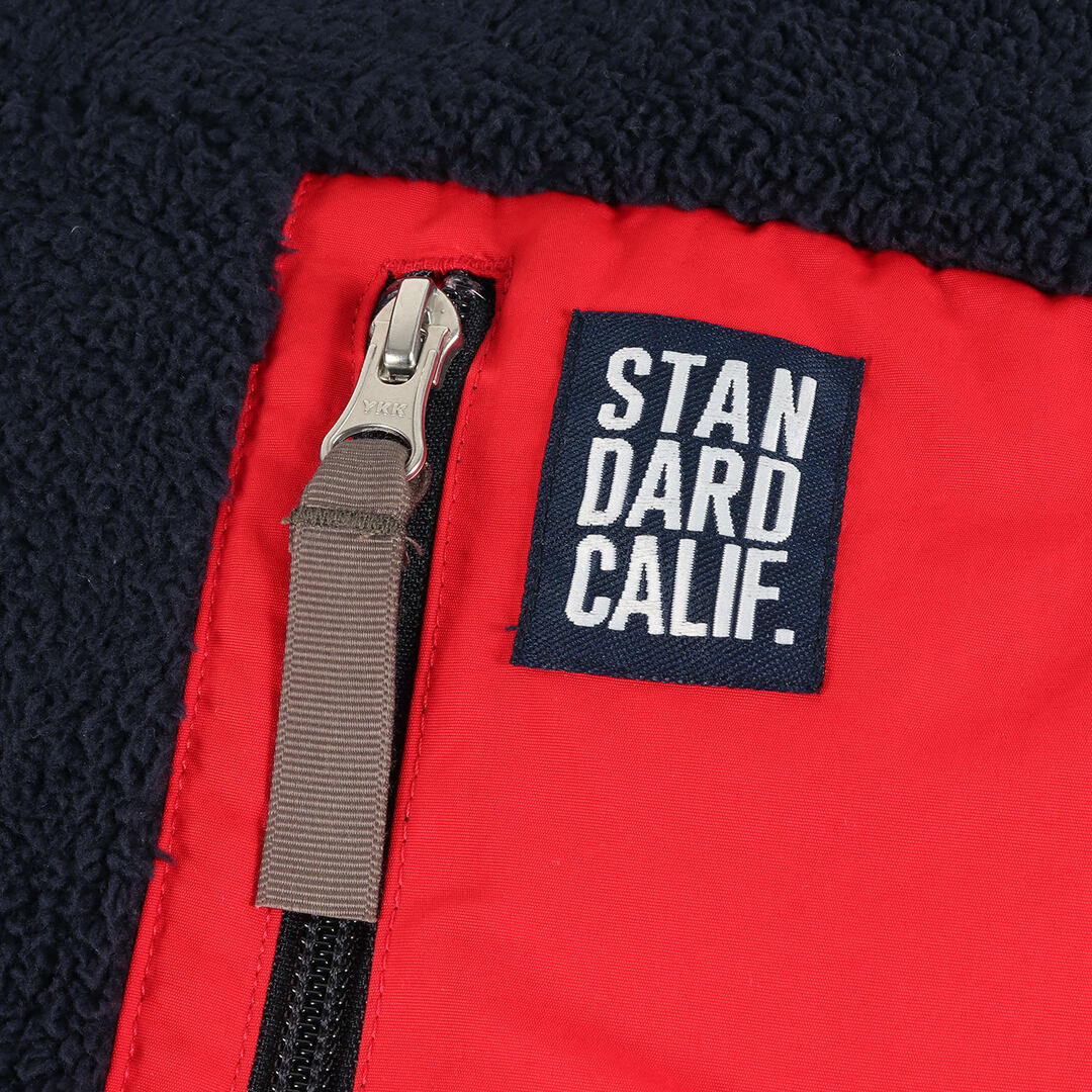 STANDARD CALIFORNIA(スタンダードカリフォルニア)のSTANDARD CALIFORNIA スタンダードカリフォルニア サイズ:L クラシック パイル フリース プルオーバー SD Classic Pile Pullover DLS L+2 トップス ネイビー 紺【メンズ】【中古】 メンズのジャケット/アウター(その他)の商品写真