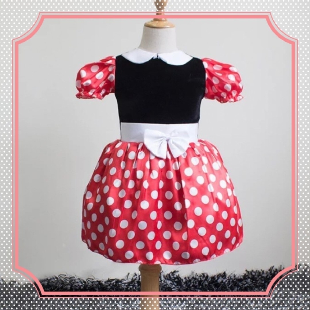 ワンピース イベント 子供 キッズ コスプレ 女の子  ミニー キッズ/ベビー/マタニティのキッズ服女の子用(90cm~)(ワンピース)の商品写真