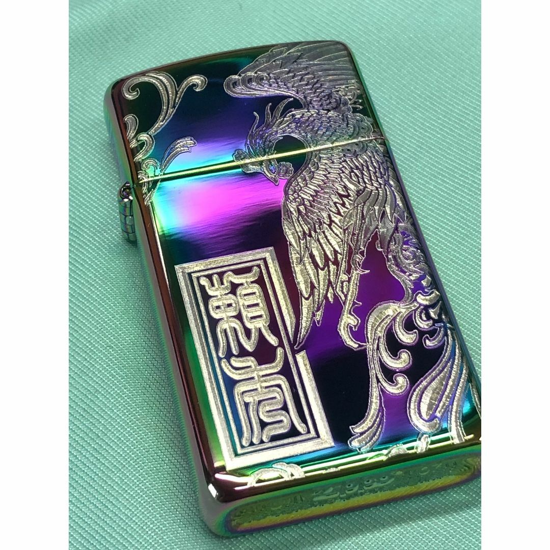 ジッポ　スペクトラムスリム マルチカラー 鳳凰・名前・zippo 孔雀　朱雀 レディースのファッション小物(その他)の商品写真