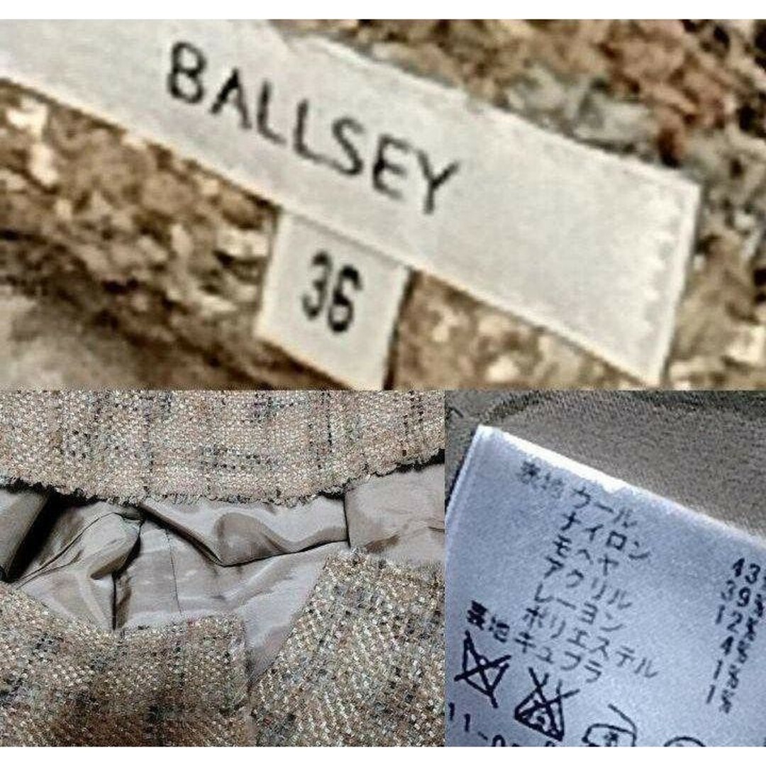 Ballsey(ボールジィ)の美品♥BALLSEY♥ボールジー♥セットアップ♥ツイード♥ノーカラー♥チェック レディースのフォーマル/ドレス(スーツ)の商品写真