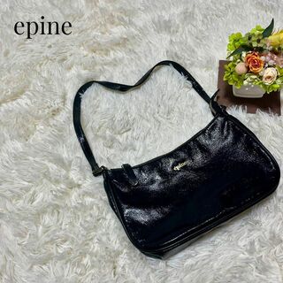 エピヌ(épine)の【大人気◎】épine gold logo half moon bag ブラック(ショルダーバッグ)
