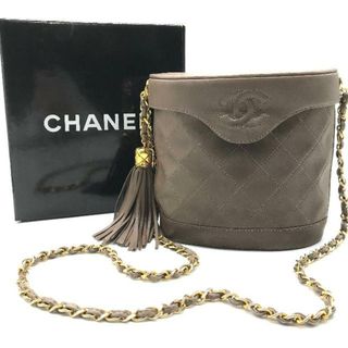 シャネル(CHANEL)のCHANEL シャネル ココマーク マトラッセ フリンジ バニティ チェーン ショルダー バッグ ブラウン系 gm11127(ショルダーバッグ)