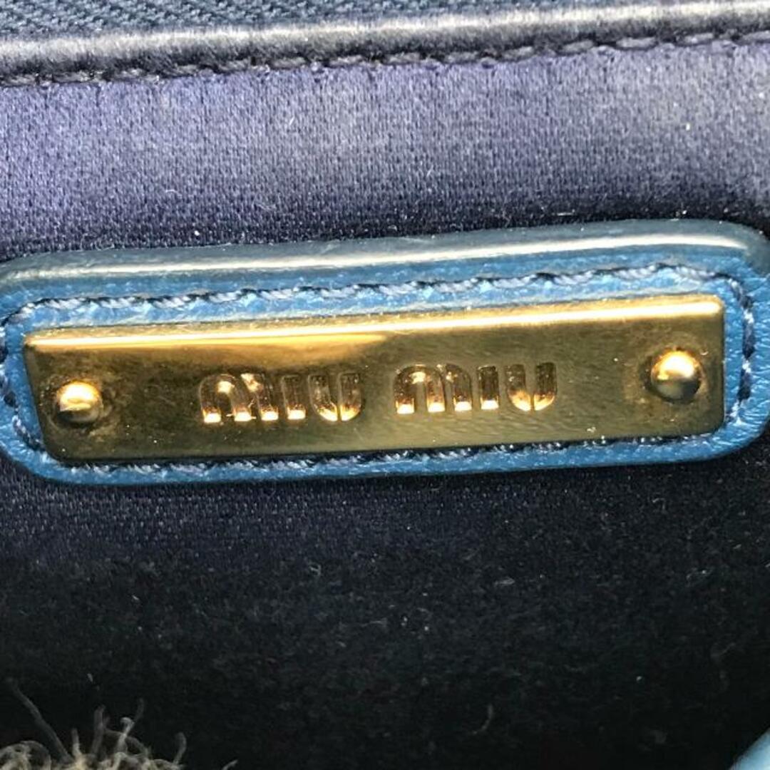 良品 MiuMiu ミュウミュウ ロック金具 マテラッセ レザー チェーン ショルダー バッグ ブルー a2517 良品 MiuMiu ミュウミュウ ロック金具 マテラッセ レザー チェーン ショルダー バッグ ブルー a2517