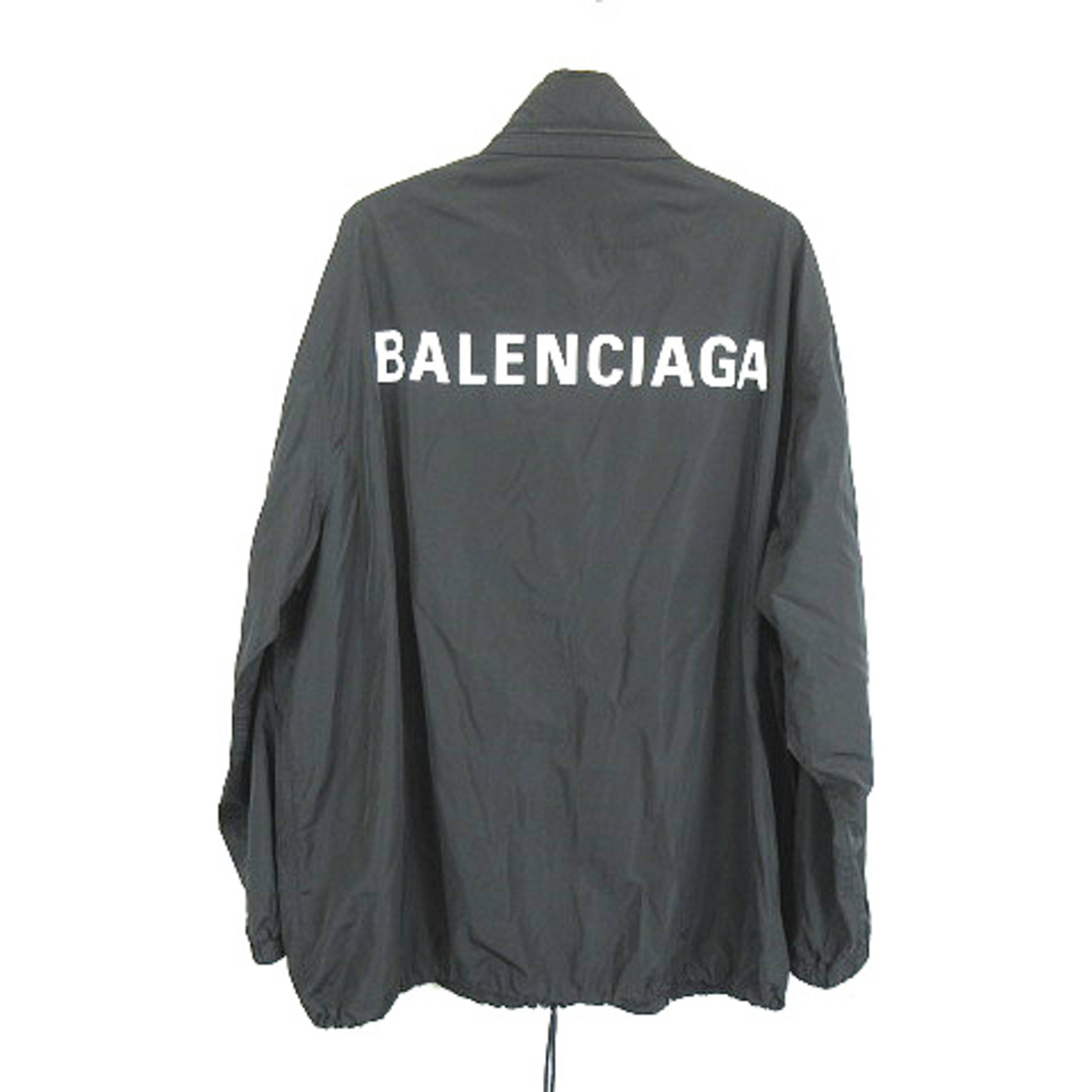 Balenciaga(バレンシアガ)のバレンシアガ オーバーサイズ  コーチジャケット ロゴ プリント 48 黒  メンズのジャケット/アウター(その他)の商品写真