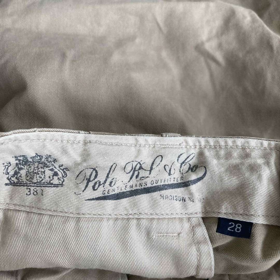 POLO RALPH LAUREN(ポロラルフローレン)のポロラルフローレン　ハーフパンツ　チノパン　ベージュ　ペイント加工　メンズ　28 メンズのパンツ(ショートパンツ)の商品写真