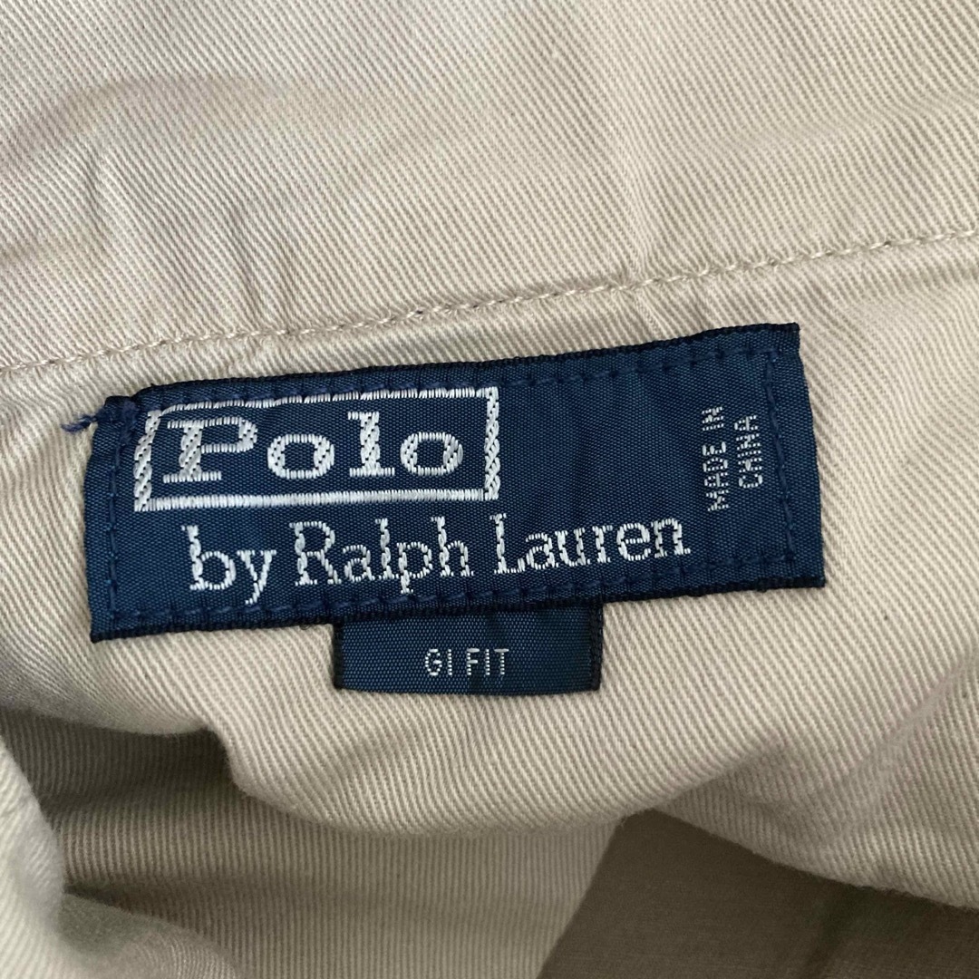 POLO RALPH LAUREN(ポロラルフローレン)のポロラルフローレン　ハーフパンツ　チノパン　ベージュ　ペイント加工　メンズ　28 メンズのパンツ(ショートパンツ)の商品写真