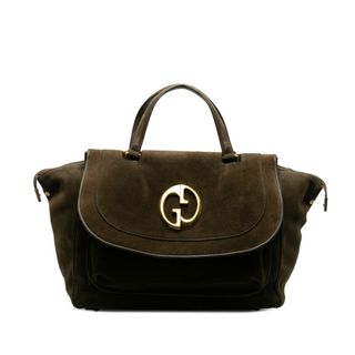 グッチ(Gucci)のグッチ ダブルG ハンドバッグ ボストンバッグ 251813 スウェード レディース GUCCI 【1-0138613】(トートバッグ)