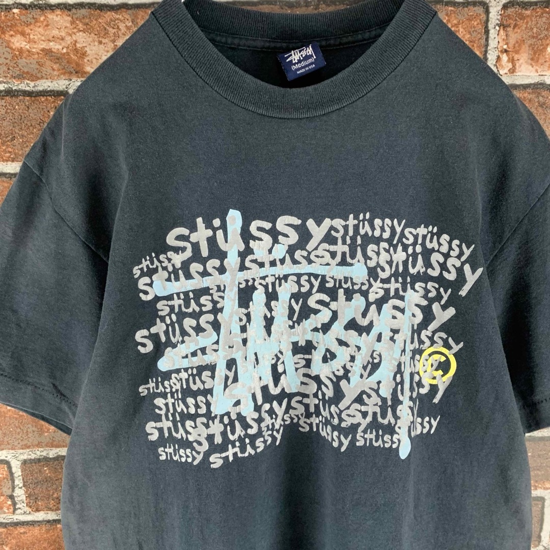 STUSSY(ステューシー)の【希少】ステューシー　90s　USA製　ショーンフォト　ブラック　半袖　Tシャツ メンズのトップス(Tシャツ/カットソー(半袖/袖なし))の商品写真