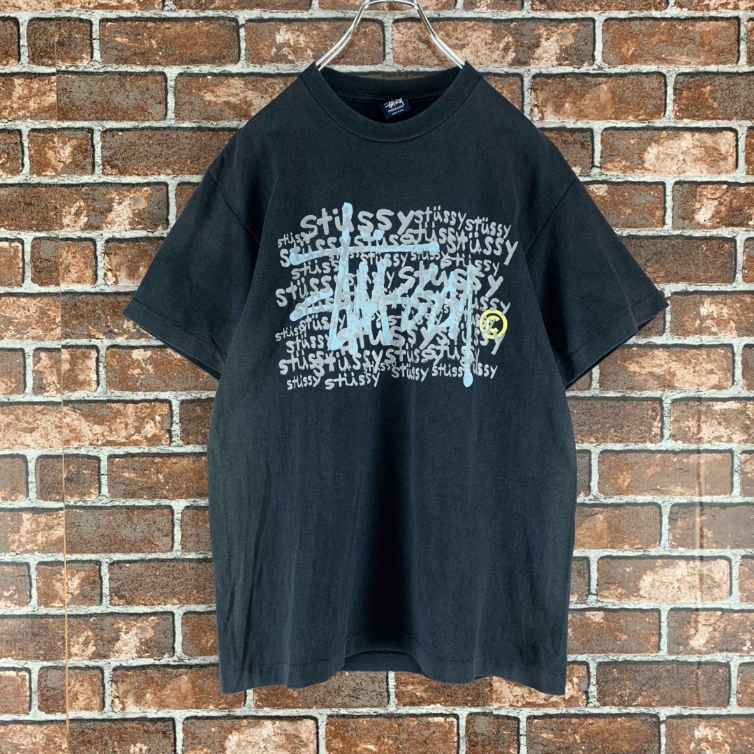 STUSSY(ステューシー)の【希少】ステューシー　90s　USA製　ショーンフォト　ブラック　半袖　Tシャツ メンズのトップス(Tシャツ/カットソー(半袖/袖なし))の商品写真