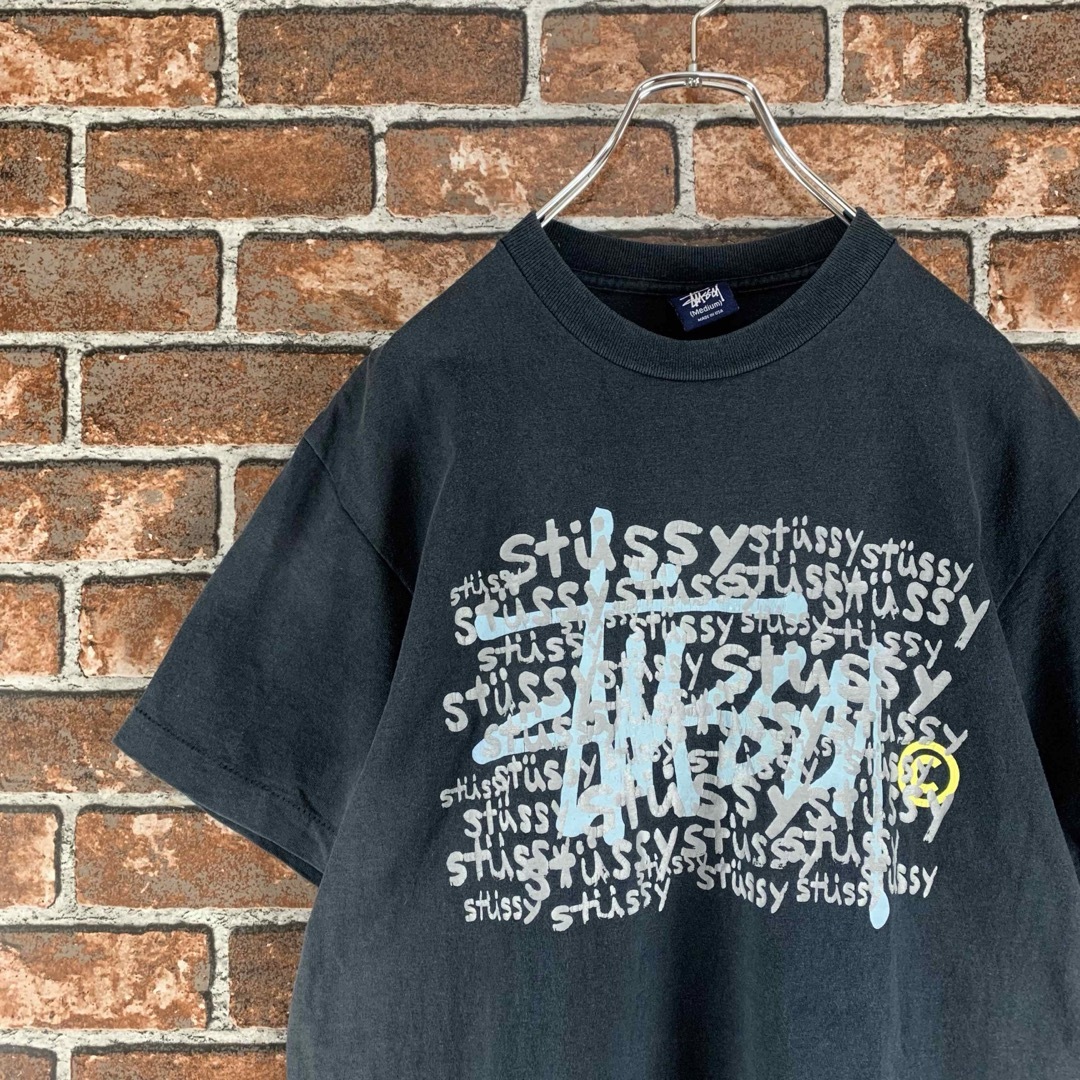 STUSSY(ステューシー)の【希少】ステューシー　90s　USA製　ショーンフォト　ブラック　半袖　Tシャツ メンズのトップス(Tシャツ/カットソー(半袖/袖なし))の商品写真