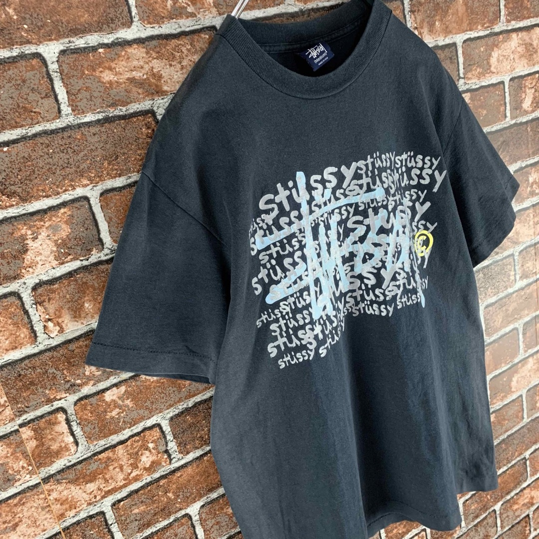 STUSSY(ステューシー)の【希少】ステューシー　90s　USA製　ショーンフォト　ブラック　半袖　Tシャツ メンズのトップス(Tシャツ/カットソー(半袖/袖なし))の商品写真