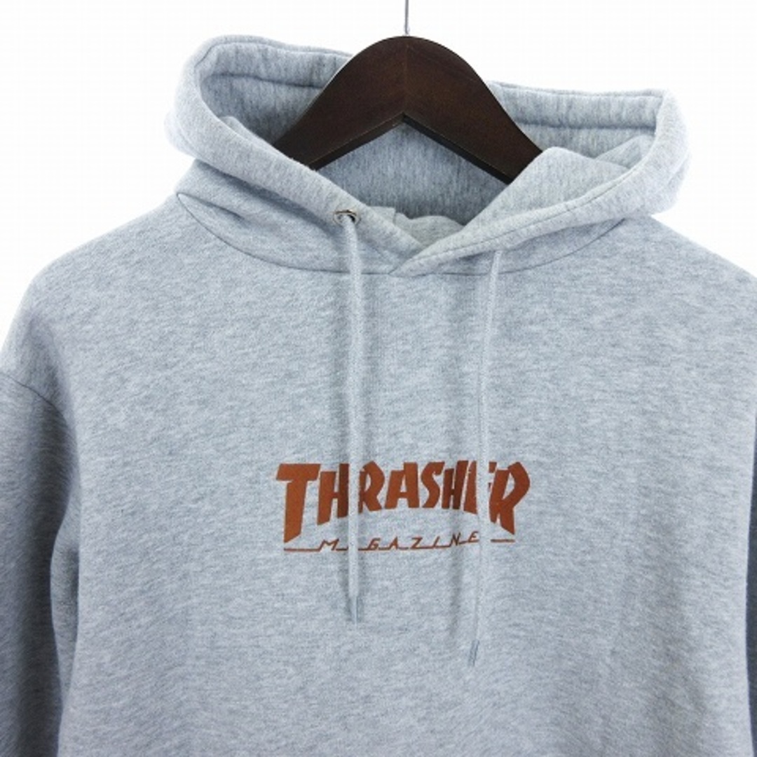 THRASHER(スラッシャー)のスラッシャー パーカー プルオーバー プリント 裏起毛 ヘザーグレー S メンズのトップス(パーカー)の商品写真