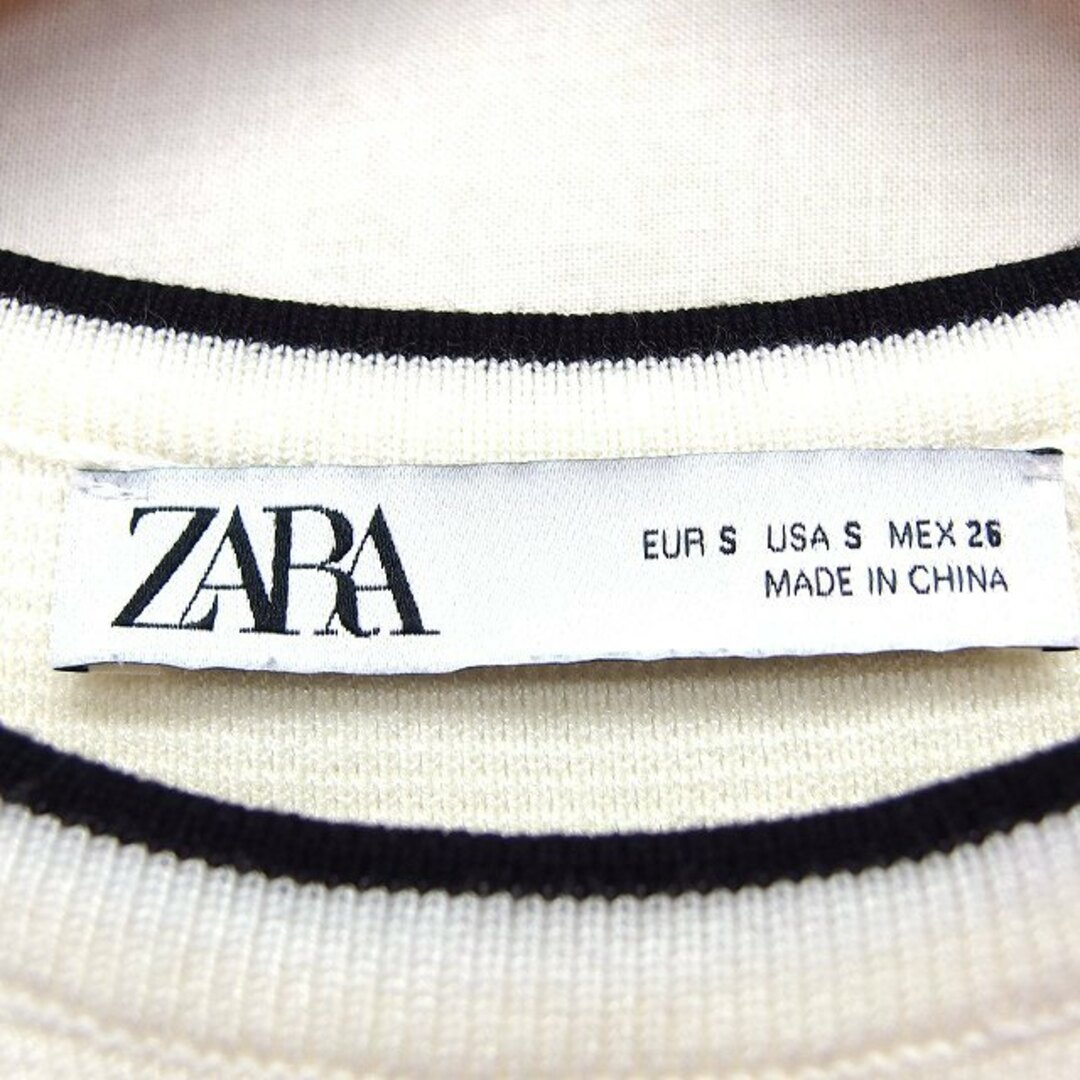 ZARA(ザラ)のザラ ZARA ニット ワンピース フレア ミニ ノースリーブ ライン レディースのワンピース(ミニワンピース)の商品写真