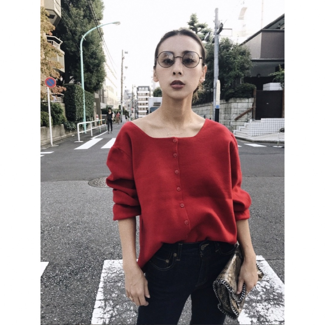 Ameri VINTAGE(アメリヴィンテージ)のAmeri VINTAGE　2WAY SCOOPED NECK KNIT レディースのトップス(ニット/セーター)の商品写真