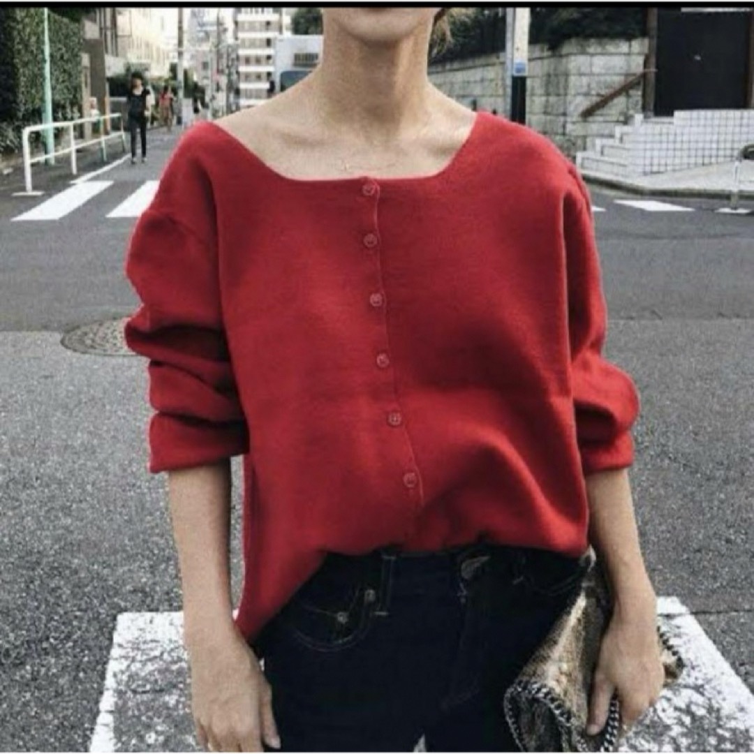 Ameri VINTAGE(アメリヴィンテージ)のAmeri VINTAGE　2WAY SCOOPED NECK KNIT レディースのトップス(ニット/セーター)の商品写真